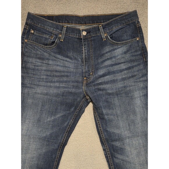 Levis 527 Jeans Mens 36x29 Blue Slim Bootcut Stretch Dark Wash Western Rodeo - Picture 4 of 9